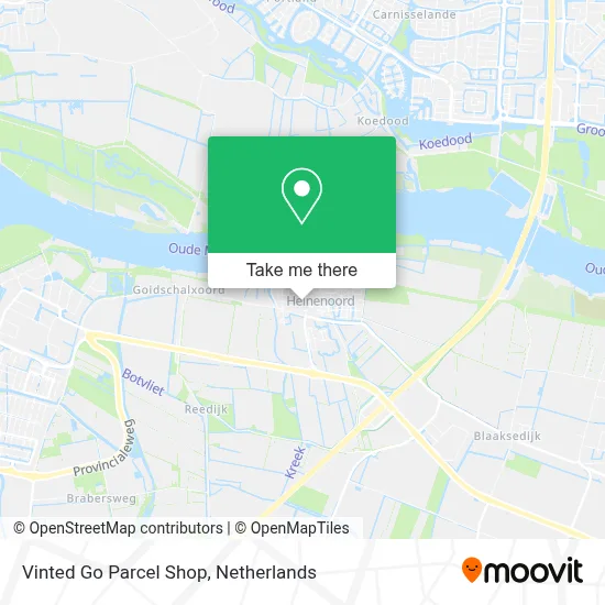 Vinted Go Parcel Shop map