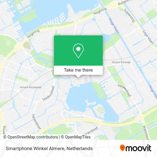Smartphone Winkel Almere map