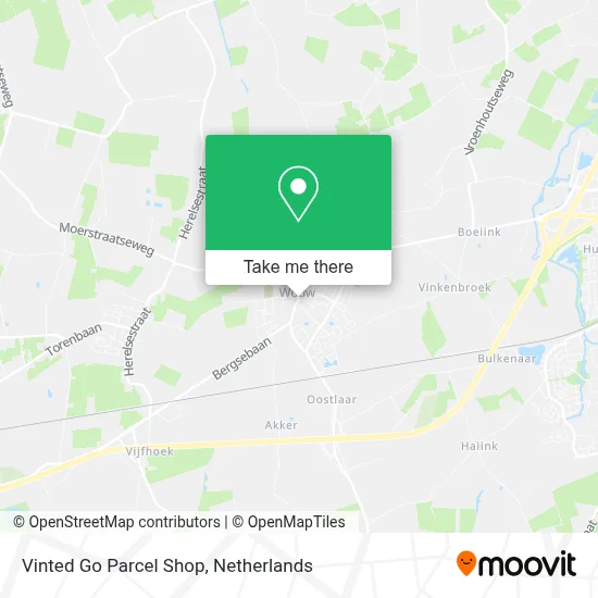 Vinted Go Parcel Shop map