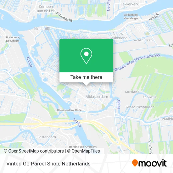 Vinted Go Parcel Shop map