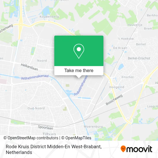 Rode Kruis District Midden-En West-Brabant map