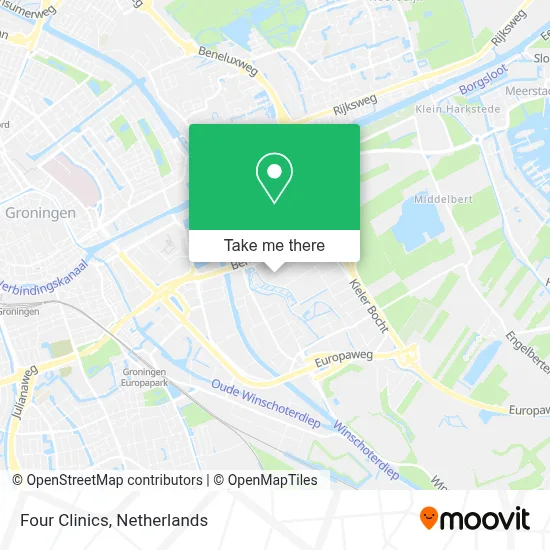 Four Clinics map