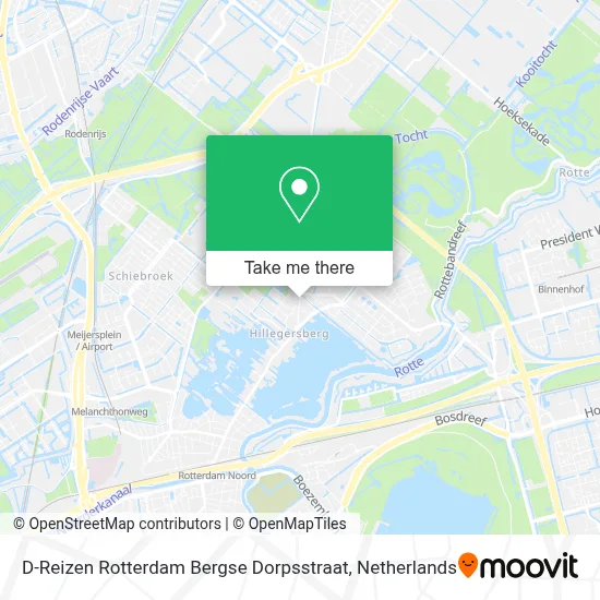 D-Reizen Rotterdam Bergse Dorpsstraat map