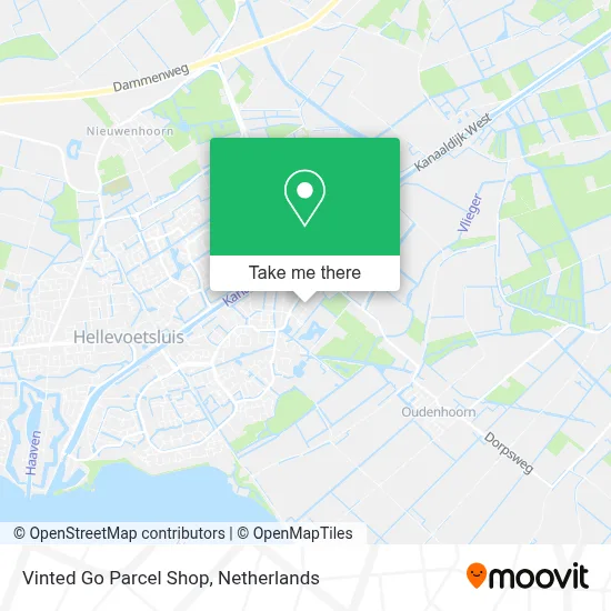 Vinted Go Parcel Shop map