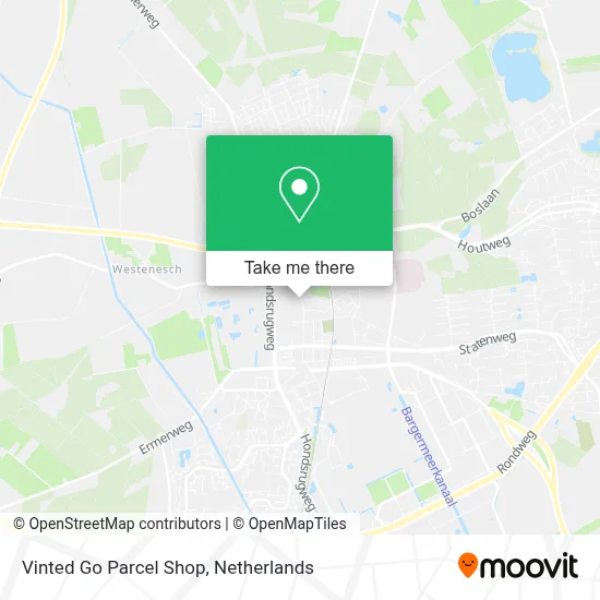 Vinted Go Parcel Shop map