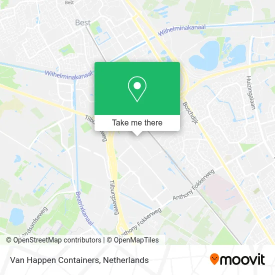 Van Happen Containers map