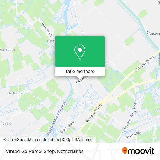 Vinted Go Parcel Shop map