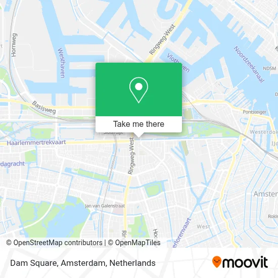 Dam Square, Amsterdam Karte