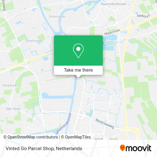 Vinted Go Parcel Shop map