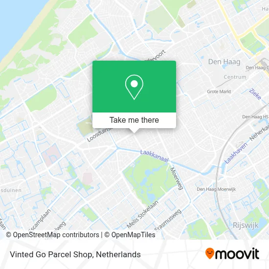 Vinted Go Parcel Shop map