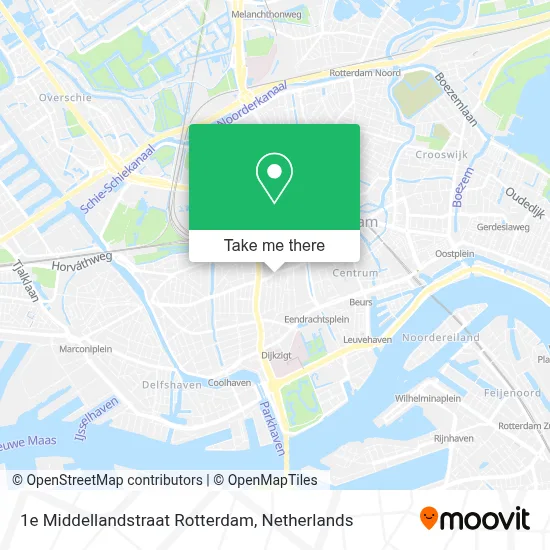 1e Middellandstraat Rotterdam map