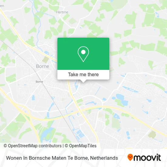 Wonen In Bornsche Maten Te Borne map