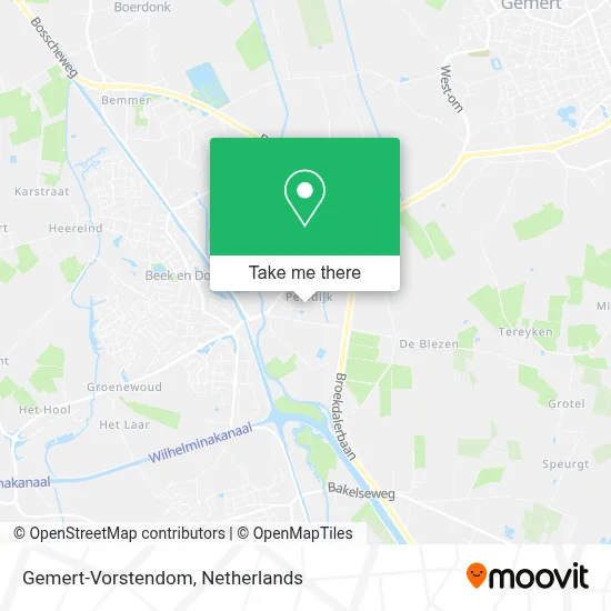 Gemert-Vorstendom map