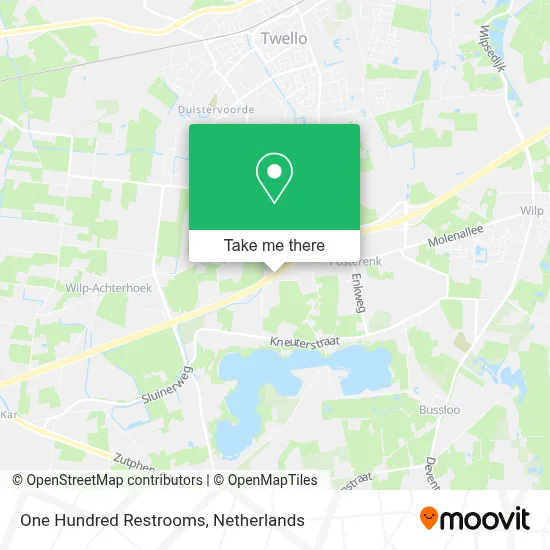 One Hundred Restrooms map