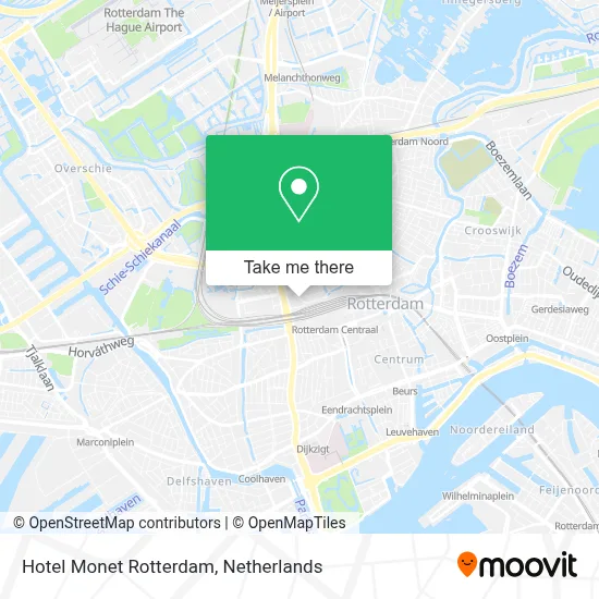 Hotel Monet Rotterdam map