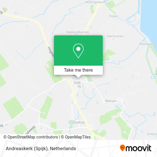 Andreaskerk (Spijk) Karte