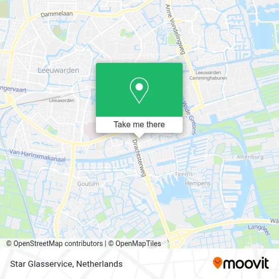 Star Glasservice map