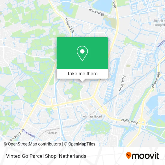 Vinted Go Parcel Shop map