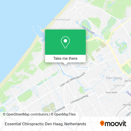 Essential Chiropractic Den Haag map