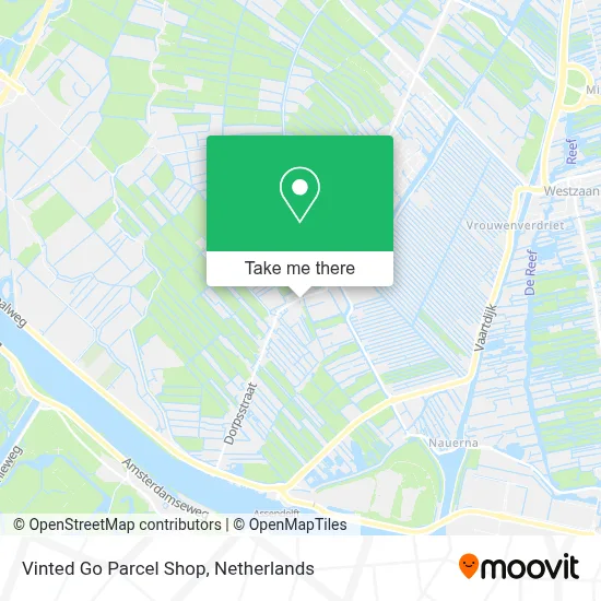 Vinted Go Parcel Shop map