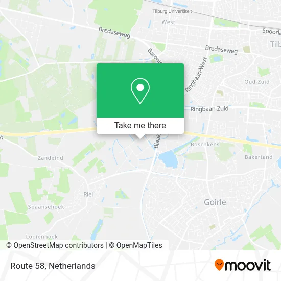 Route 58 map