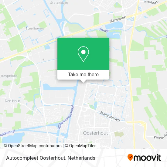 Autocompleet Oosterhout map