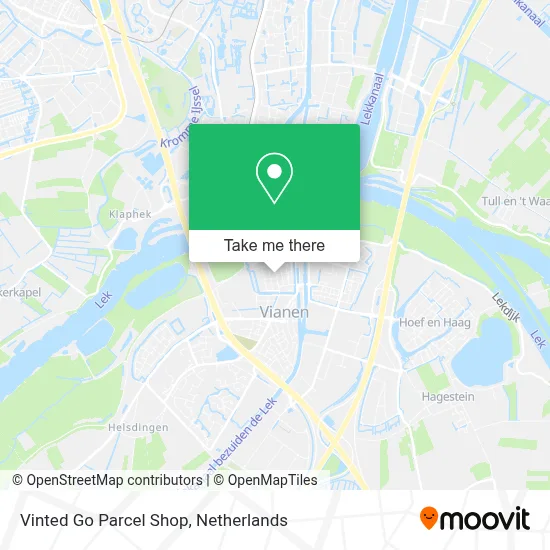 Vinted Go Parcel Shop Karte