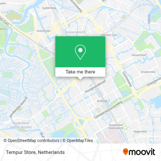 Tempur Store map