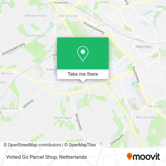 Vinted Go Parcel Shop map