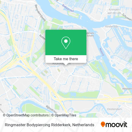 Ringmaster Bodypiercing Ridderkerk map