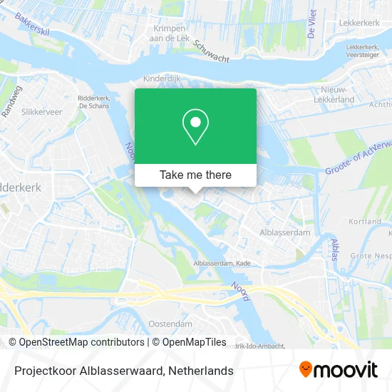 Projectkoor Alblasserwaard map