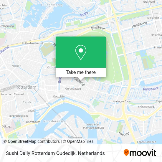 Sushi Daily Rotterdam Oudedijk map