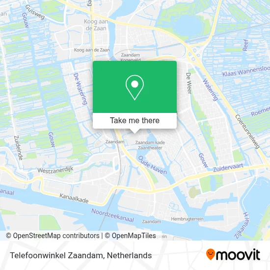 Telefoonwinkel Zaandam map