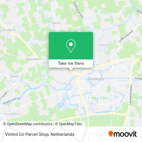 Vinted Go Parcel Shop map