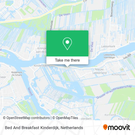Bed And Breakfast Kinderdijk map