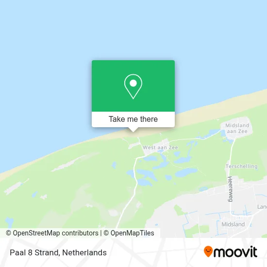 Paal 8 Strand map