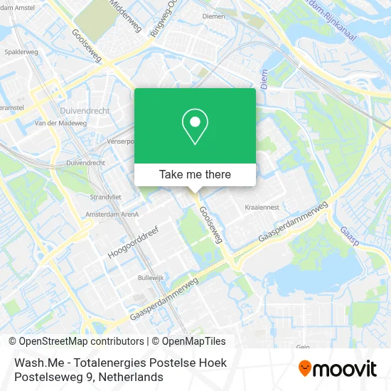 Wash.Me - Totalenergies Postelse Hoek  Postelseweg 9 map