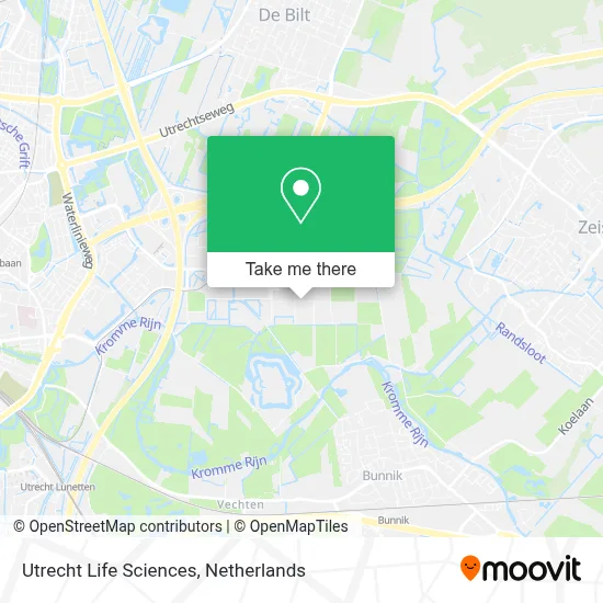 Utrecht Life Sciences map