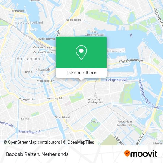 Baobab Reizen map