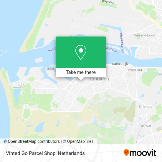 Vinted Go Parcel Shop map