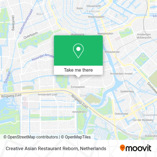 Creative Asian Restaurant Reborn map