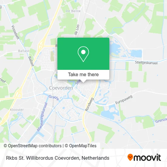 Rkbs St. Willibrordus Coevorden map