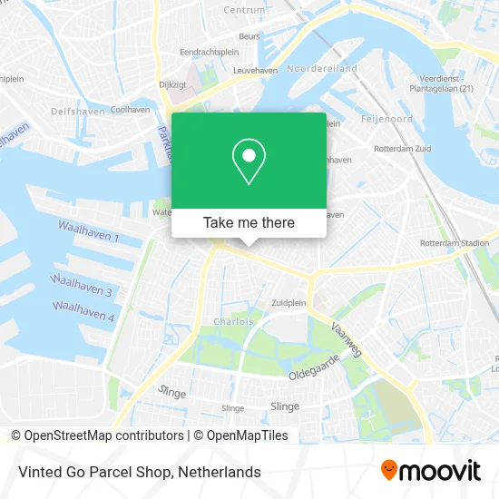 Vinted Go Parcel Shop map