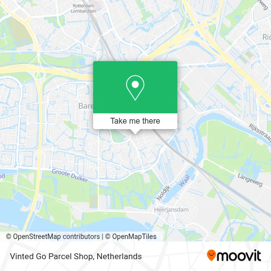 Vinted Go Parcel Shop map