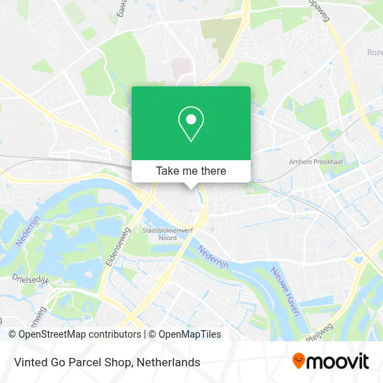 Vinted Go Parcel Shop map