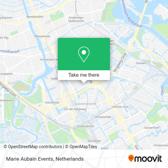 Marie Aubain Events map