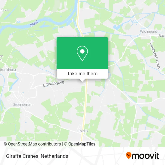 Giraffe Cranes map