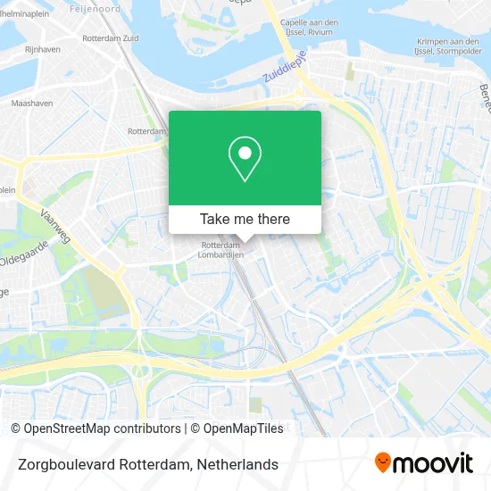 Zorgboulevard Rotterdam map