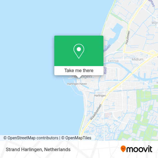Strand Harlingen map
