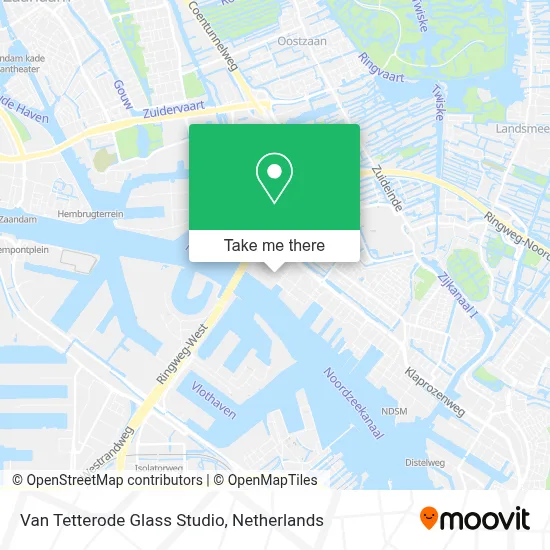 Van Tetterode Glass Studio map